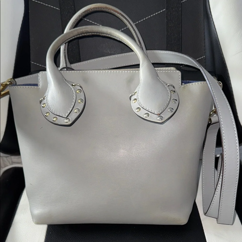 Emilio Pucci Gray Satchel with Gold Accents - Picture 15 of 15